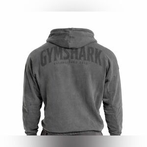 Gymshark Men’s Heritage Washed Hoodie Size XS Oversized Onyx Grey Acid NEW